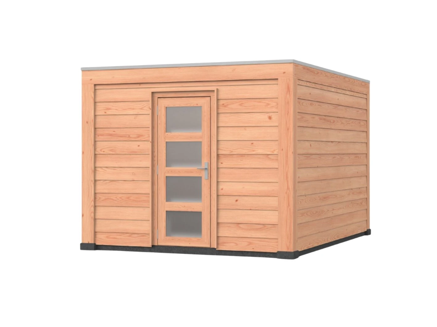 Douglas overkapping, 300 x 400, met schuur en achterwand, Westwood Modern - Afbeelding 1
